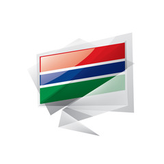 Gambia flag, vector illustration on a white background