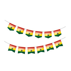 Ghana flag, vector illustration on a white background