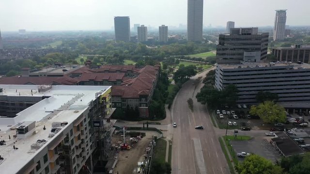 Aerial of the Architecture and Infrastructure in Houston, Texas