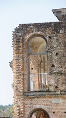 Windows of abandoned castle in Perak, Malaysia