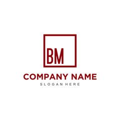 Obraz premium Initial Letter BM Logo Template Design