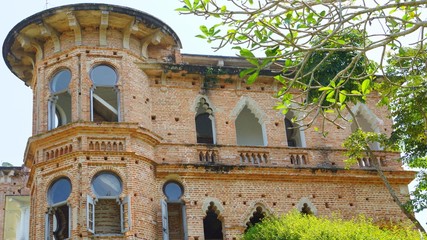 Windows of abandoned castle in Perak, Malaysia