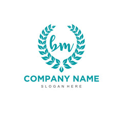 Initial Letter BM Logo Template Design