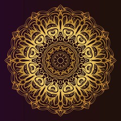 Fototapeta premium Round pattern flower mandala. circle floral ornament. Legend decorative vector illustration