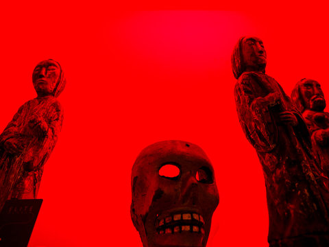 voodoo skull and statues