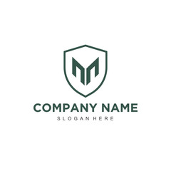 Initial Letter M logo template vector design