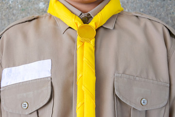 Boy scout, costumes worn by students in Thailand.