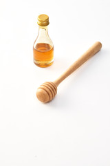 Honey dipper and honey bottle