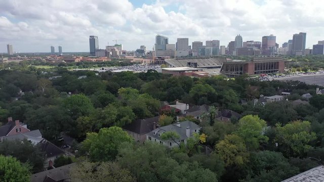 Aerial of Houston, Texas Near Rice University, 2018
