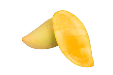 Delicious ripe mango fruit , mango on white background.