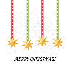 Simple Christmas card design in flat style