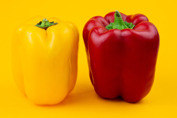 bellpepper on yellow background