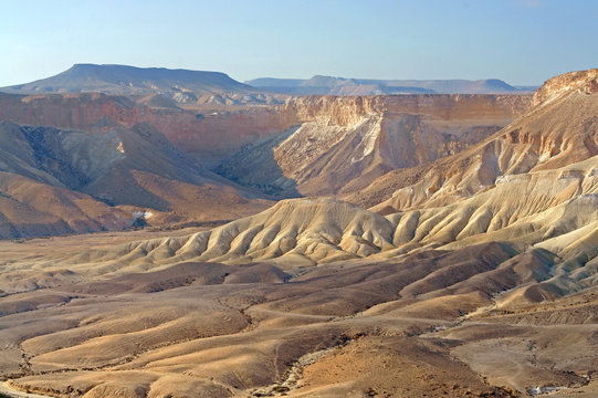 Wonderful views of Ein Avdat and Zin Valley. Negev, desert and semidesert region of southern Israel