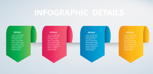 square info graphic Vector template with 4 options. Can be used for web, diagram, graph, presentation, chart, report, step by step infographics. Abstract background 