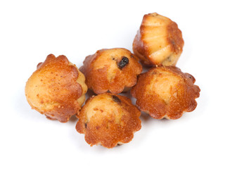 Group of cupcakes with raisins