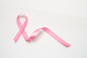 Pink breast cancer ribbon - Powered by Adobe
