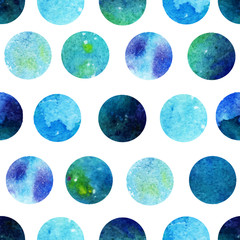 Obraz na płótnie Canvas watercolor,colored spots vector,handmade,circle, abstract background,seamless pattern