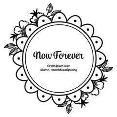 Ornament concept with floral for now forever card