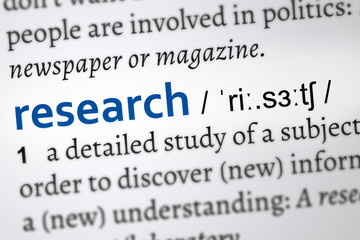research definition of the word