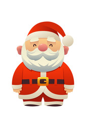 Cartoon Santa Claus holiday character vector illustration