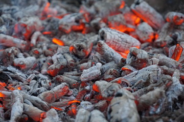 coals on grill