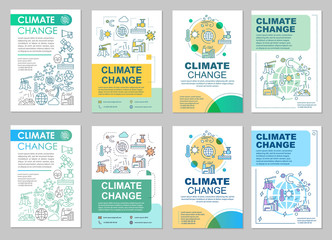 Climate change brochure template layout