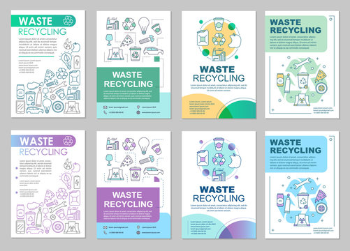 Waste management brochure template layout