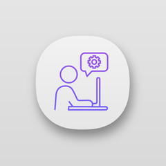 Technical support chat app icon