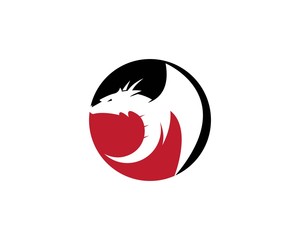 
dragon logo vector icon illustration design 

