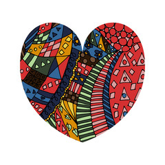 Shape of heart tangle pattern.