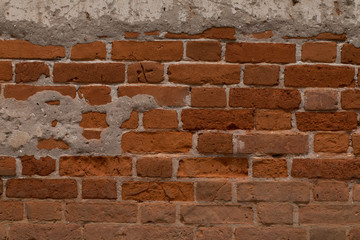 Close Up Brick Wall Rust abstract background