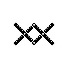 Black & white vector illustration of pantograph to enlarge, reduce sketch. Flat icon of instrument for architect, drafter, draftsman. Technical & mechanical drawing tool. Isolated object