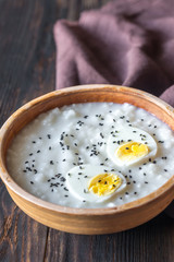 Bowl of congee - Asian rice porridge