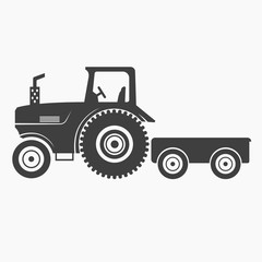 Illustration of a tractor with a trailer