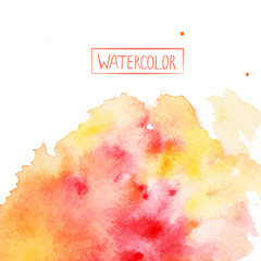 watercolor, beautiful abstract background, pink, yellow, white,card for you,handmade,colored spots vector