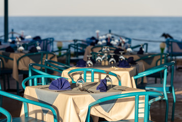 Restaurant with Table Set for Dinner - Red Sea Egypt