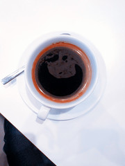 a cup of black coffee
