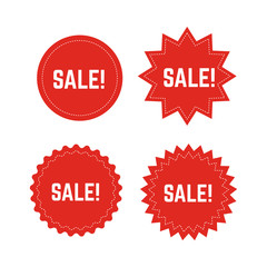 Discount stickers vector set. Special price. Special offer sale labels.