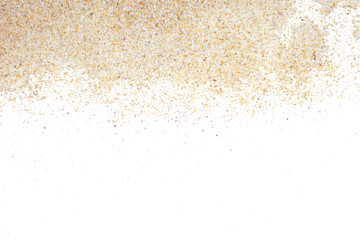 Close-up sand abstract isolated on white 