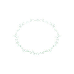 Beauty Leaf Frame Isolated