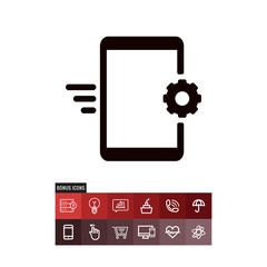Smartphone setting vector icon