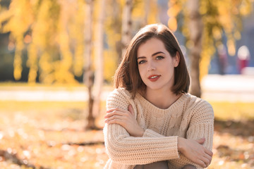 Beautiful young woman outdoors