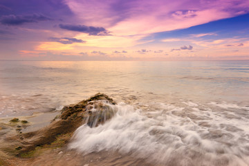 Amazing sky colors of  Lovina beach, Bali, Indonesia.