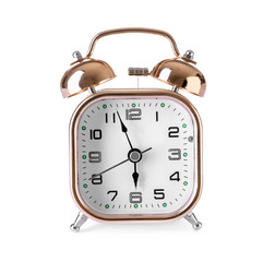 Alarm clock on white background