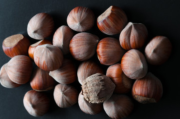 Hazelnut. Hazel nuts isolated on white