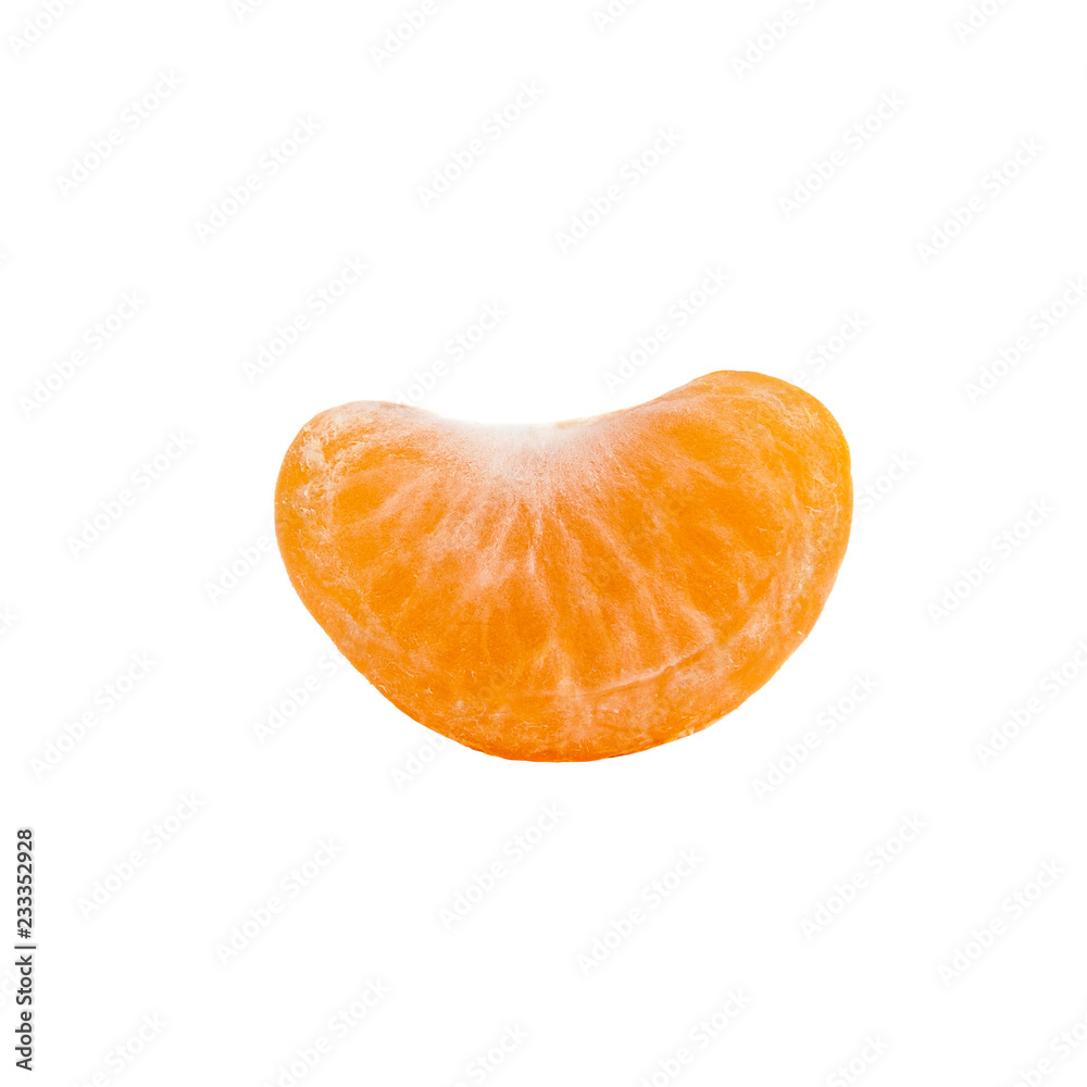 Wall mural mandarin slice isolated