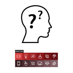 Confusion vector icon