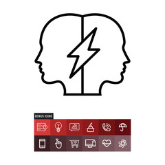 Relations vector icon