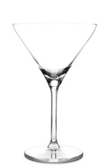 Vintage glass goblet on white background