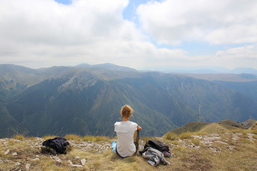 Fototapeta premium Umoljani and Lukomir hiking tour at Bjelasnica mountain is simply must see and experience journey for any true nature lover, if one ever comes across Sarajevo and Bosnia and Herzegovina. 